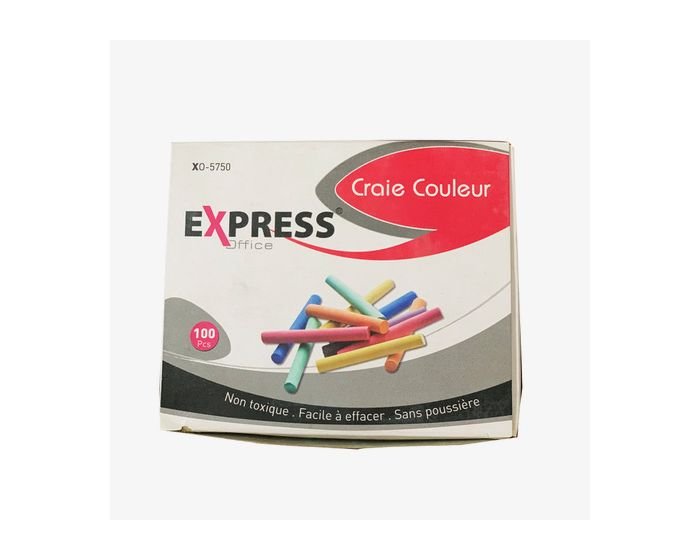 Craie Couleur sans poussière EXPRESS boite de 100 Pcs express (X0-5750) – Image 2