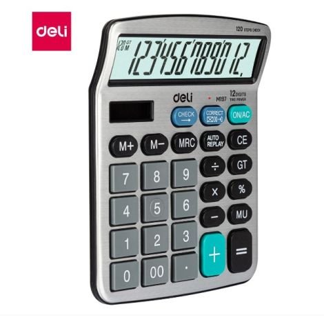 CALCULATEUR DE BUREAU DELI M19710 - 12 chiffres – Image 1