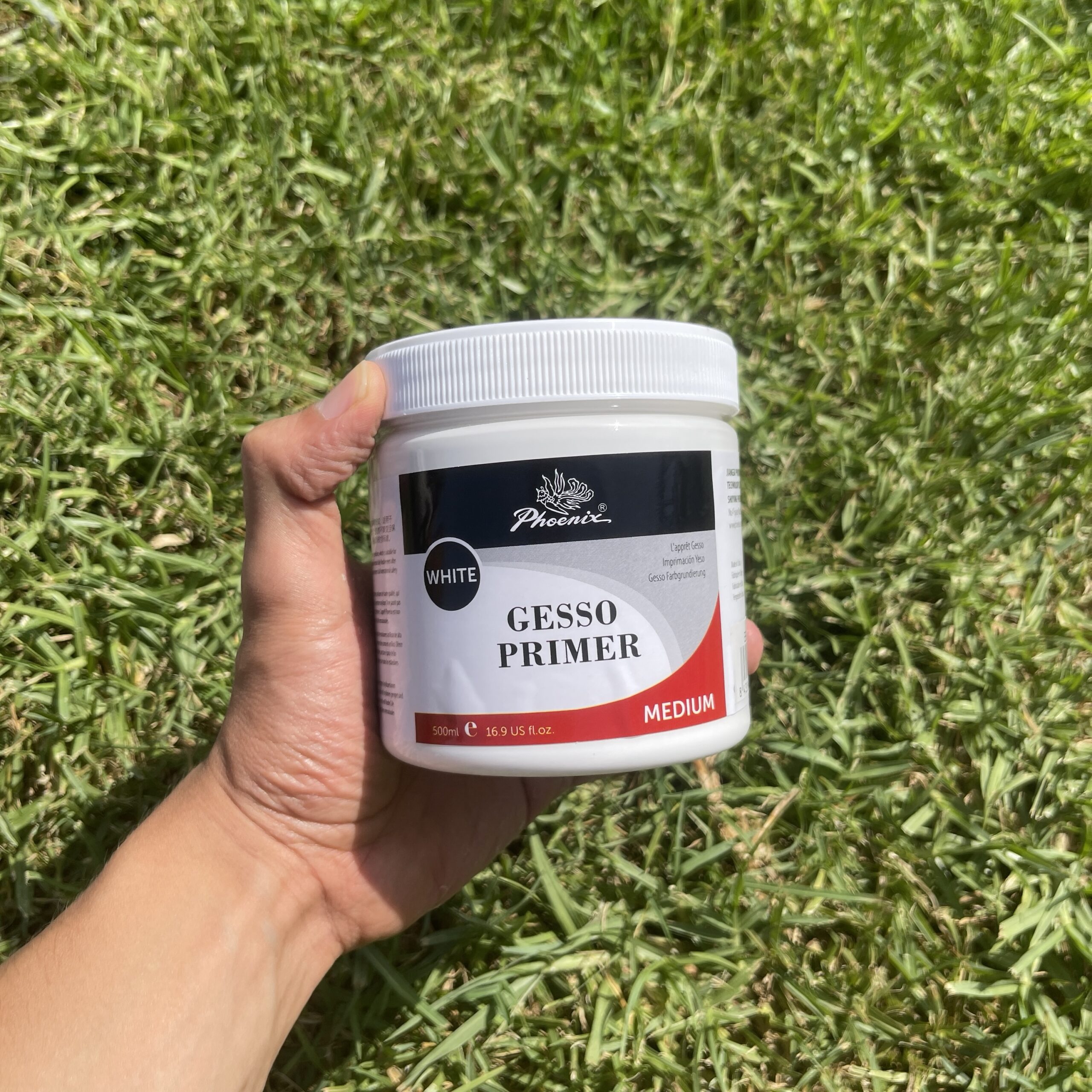 img_6743 Gesso Primer Blanc Phoenix - Apprêt Universel (500 ml) – Image 1