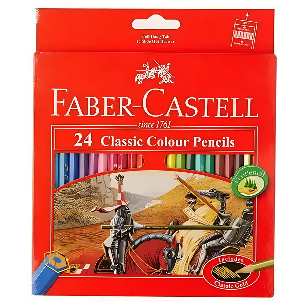 159_e8d8aa8b-7e47-46ee-a8a1-1889b95dffae Faber-Castell Boîte de 24 Crayons Couleurs Classic Long – Image 1