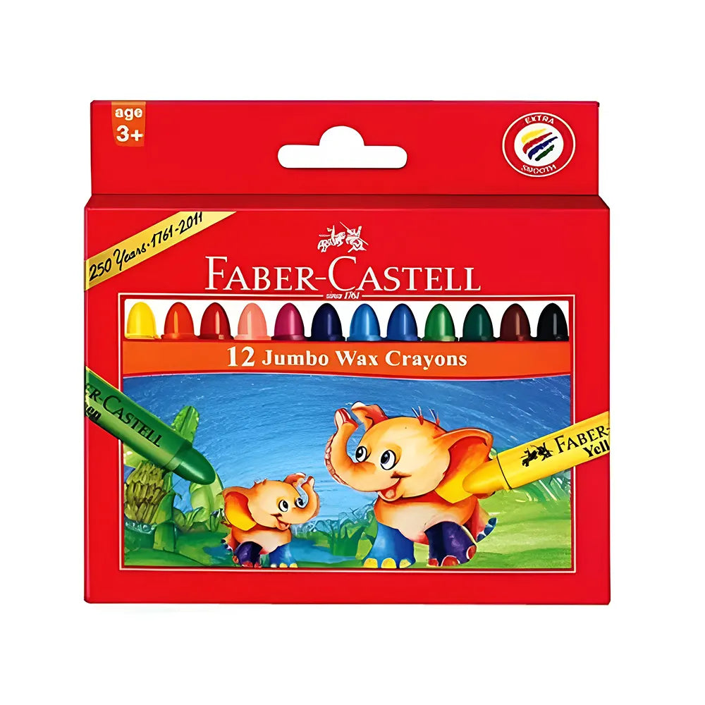 172_69c3a09e-8f42-4f62-9614-6a8814c16bf0 Faber-Castell Boîte de 12 Crayons de Cire Jumbo – Image 1