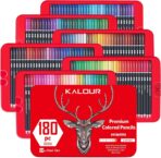 Coffret de 180 Crayons de Couleur Professionnels KALOUR Premium – Boîte Métallique