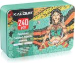 Coffret de 240 Crayons de Couleur Professionnels KALOUR Premium – Boîte Métallique – Image 2