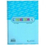 Cahier L'HORIZON 300p plastifié spirale Grand Format 70g Grands Carreaux