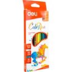 Crayons de couleurs Deli ColoRun C113-12 couleurs longues – Image 2