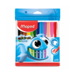 Feutres de Coloriage MAPED OCEAN – Boîte de 12 Couleurs Réf. 845720 - Feutres Lavables pour Enfants | Maroc