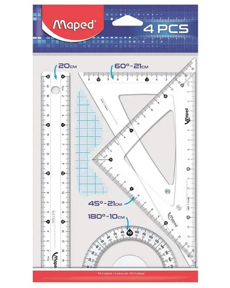 36_03d20007-ba66-4c7b-939c-5459243cfdab Maped Kit de Traçage 20cm 4 Pcs Geometric – Image 1