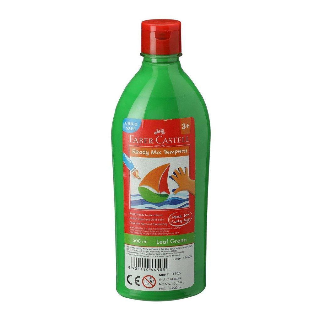 64_2dd51163-d103-4981-bdc0-0bbe44e49744 Faber-Castell Bouteille Gouache Peinture Ready Mix Tempera 500ml - Vert Clair – Image 1