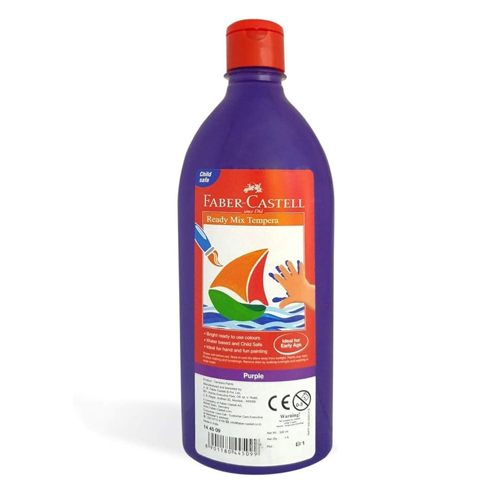 68_b98d6100-5c02-4d9b-9433-d386c0917afa Faber-Castell Bouteille Gouache Peinture Ready Mix Tempera 500ml - Violet – Image 1