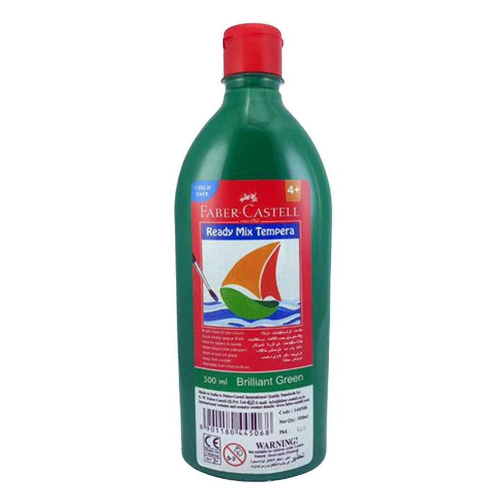69_bd0c9a9f-dd06-48e0-98ce-633ce879d790 Faber-Castell Bouteille Gouache Peinture Ready Mix Tempera 500ml - Vert Foncé – Image 1