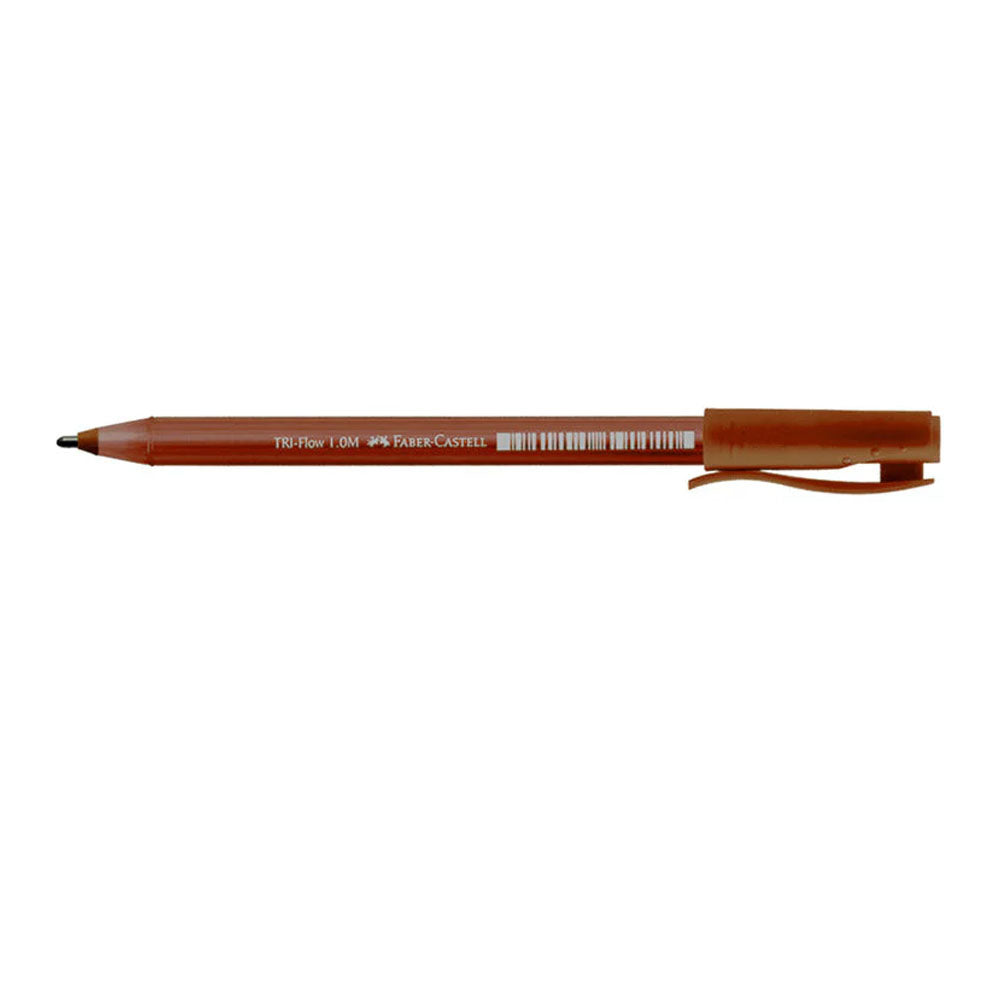 87_2dc6e6a2-1eb6-4e10-aead-0aa4d8aa938e Faber-Castell Stylo à Bille Tri Flow - Marron – Image 1