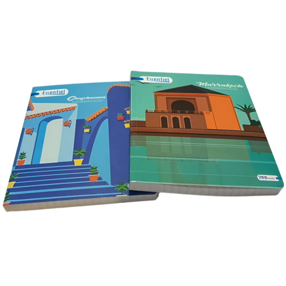 Essentiel Cahier Broché Séyes 60g 17x22 cm - 288 Pages (Couverture Aléatoire) – Image 1