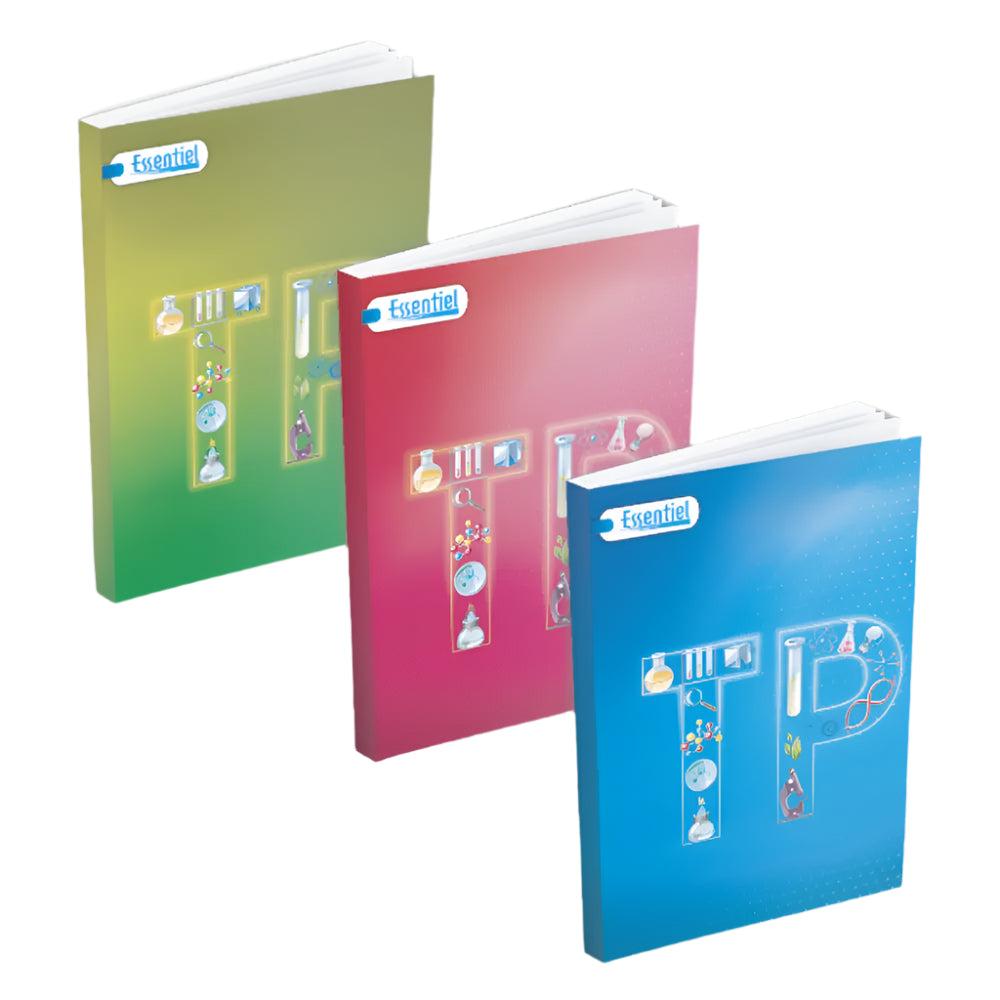 Essentiel Cahier Piqué Travaux Pratiques 60g Séyès A4 - 192 Pages (Couverture Aléatoire) – Image 1